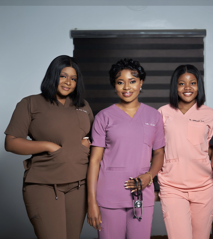 AA Plain Classic V-neck Scrubs